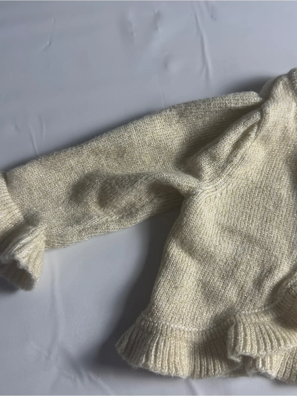 ✨ ADORABLE Gymboree Gold Shimmer Ruffle Cardigan - 0-3M ✨